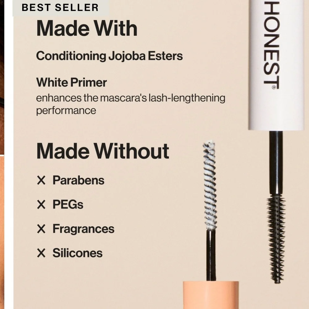 🆕 Honest Extreme Length Mascara + Lash Primer in Black